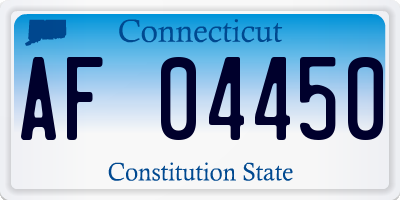 CT license plate AF04450