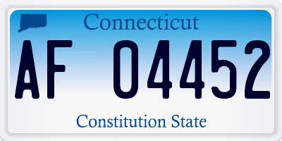 CT license plate AF04452