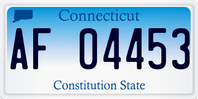 CT license plate AF04453