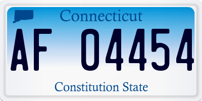 CT license plate AF04454