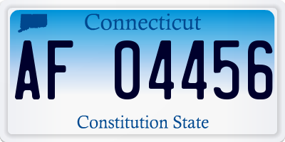CT license plate AF04456