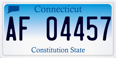 CT license plate AF04457