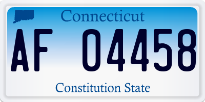 CT license plate AF04458