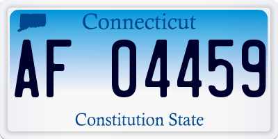 CT license plate AF04459