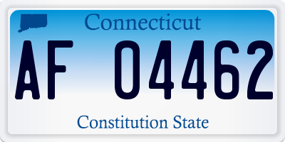 CT license plate AF04462