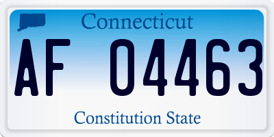 CT license plate AF04463