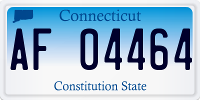 CT license plate AF04464
