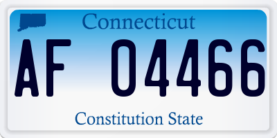 CT license plate AF04466
