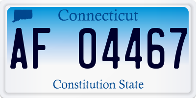 CT license plate AF04467