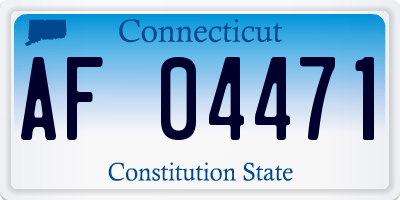 CT license plate AF04471