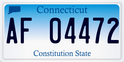 CT license plate AF04472