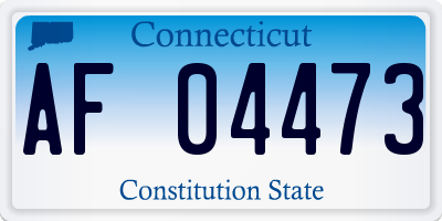 CT license plate AF04473