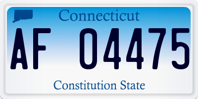 CT license plate AF04475