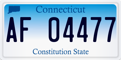 CT license plate AF04477