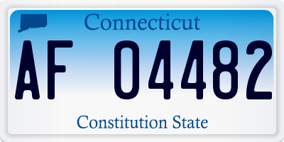 CT license plate AF04482
