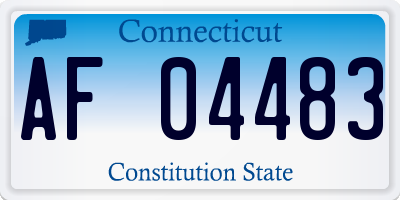 CT license plate AF04483