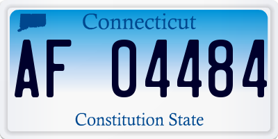 CT license plate AF04484