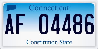 CT license plate AF04486