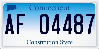 CT license plate AF04487