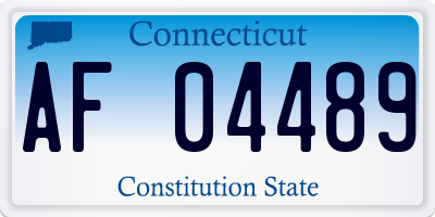 CT license plate AF04489