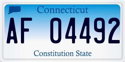CT license plate AF04492
