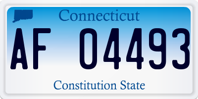CT license plate AF04493