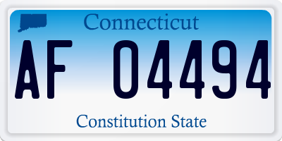 CT license plate AF04494