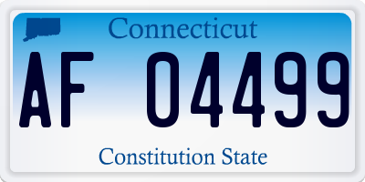 CT license plate AF04499