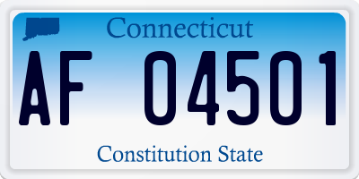 CT license plate AF04501