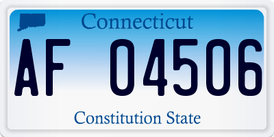 CT license plate AF04506