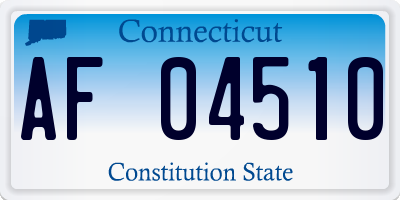 CT license plate AF04510