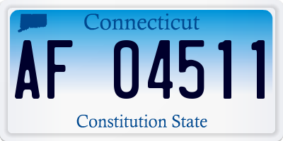 CT license plate AF04511