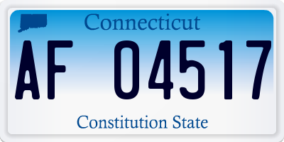 CT license plate AF04517