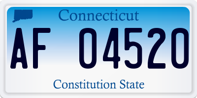 CT license plate AF04520
