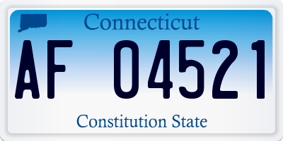 CT license plate AF04521