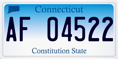 CT license plate AF04522