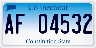 CT license plate AF04532