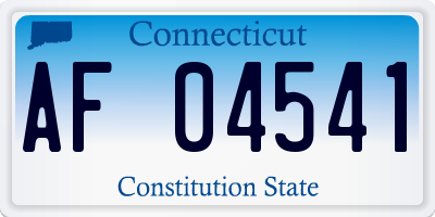 CT license plate AF04541