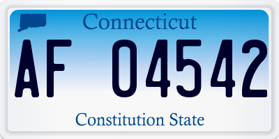 CT license plate AF04542