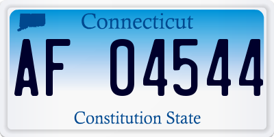 CT license plate AF04544