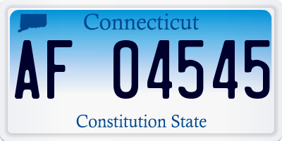 CT license plate AF04545