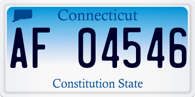 CT license plate AF04546