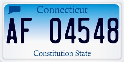 CT license plate AF04548