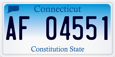 CT license plate AF04551