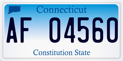 CT license plate AF04560