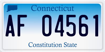 CT license plate AF04561