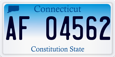 CT license plate AF04562