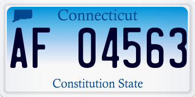 CT license plate AF04563