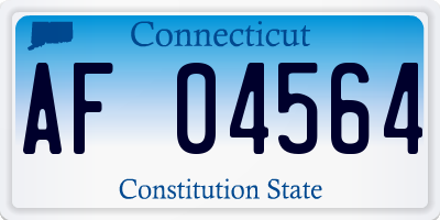 CT license plate AF04564