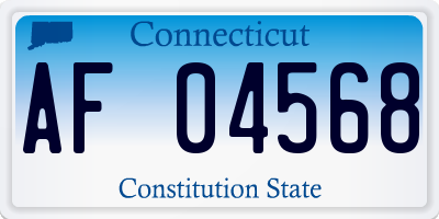 CT license plate AF04568